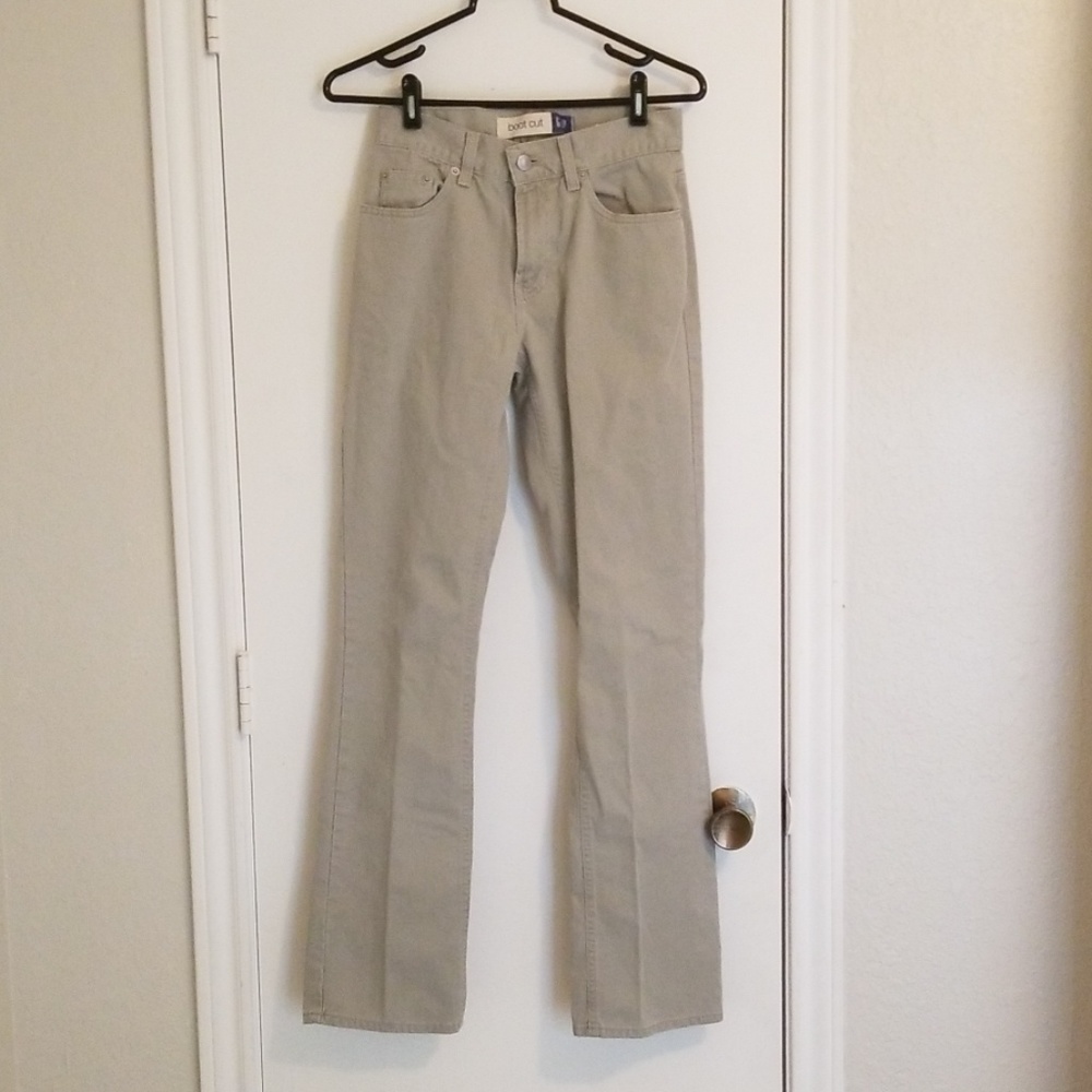 Gap Boot Cut Khaki Cotton Pants Sz 0